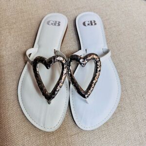 Gianni Bini | Sandals | Silver Heart | White | 9